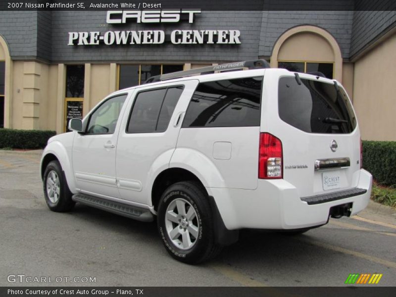 Avalanche White / Desert 2007 Nissan Pathfinder SE