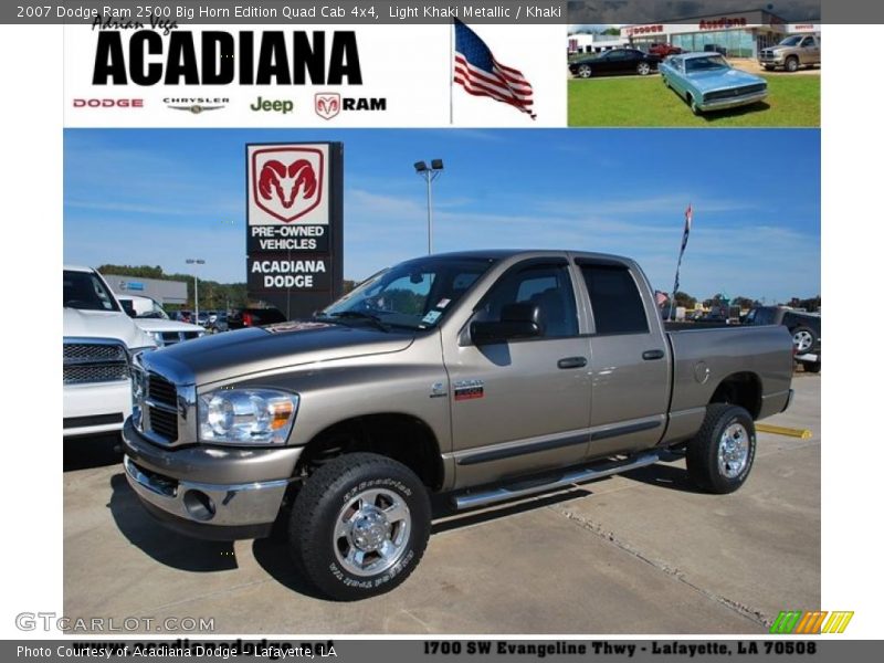 Light Khaki Metallic / Khaki 2007 Dodge Ram 2500 Big Horn Edition Quad Cab 4x4