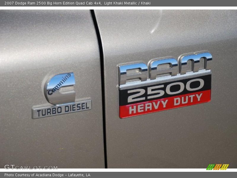 Light Khaki Metallic / Khaki 2007 Dodge Ram 2500 Big Horn Edition Quad Cab 4x4