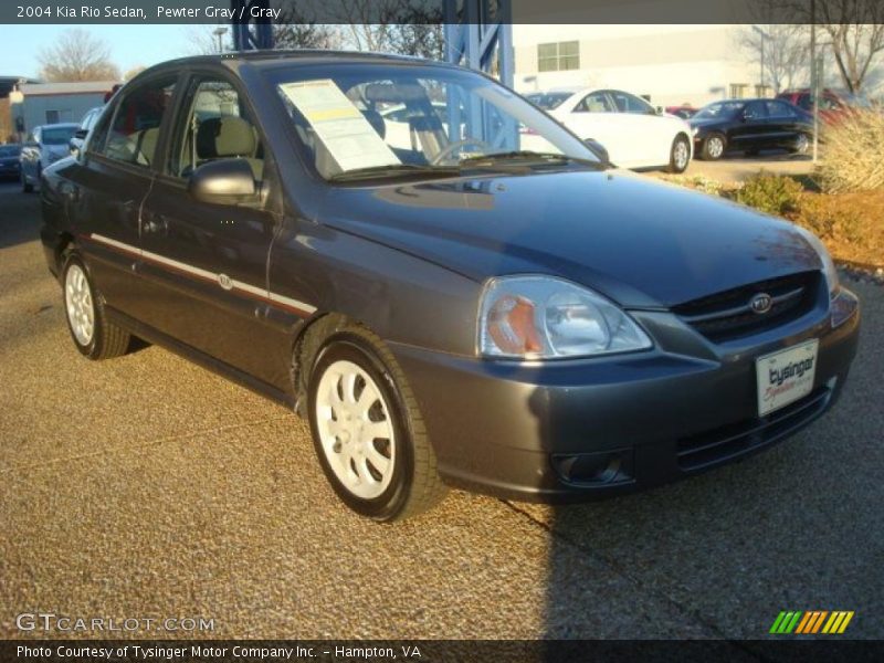 Pewter Gray / Gray 2004 Kia Rio Sedan