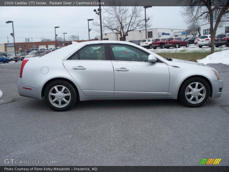 Radiant Silver / Cashmere/Cocoa 2009 Cadillac CTS Sedan