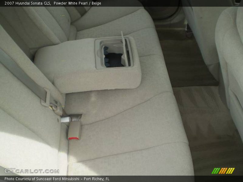 Powder White Pearl / Beige 2007 Hyundai Sonata GLS
