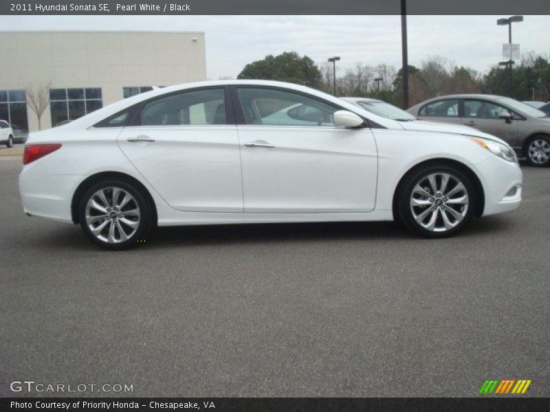 Pearl White / Black 2011 Hyundai Sonata SE