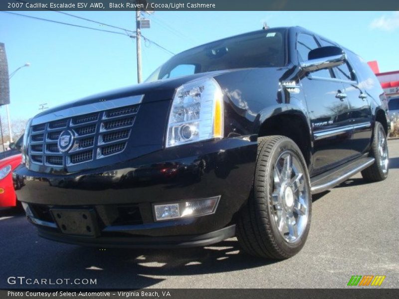 Black Raven / Cocoa/Light Cashmere 2007 Cadillac Escalade ESV AWD