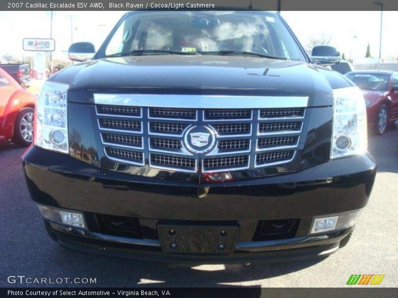 Black Raven / Cocoa/Light Cashmere 2007 Cadillac Escalade ESV AWD