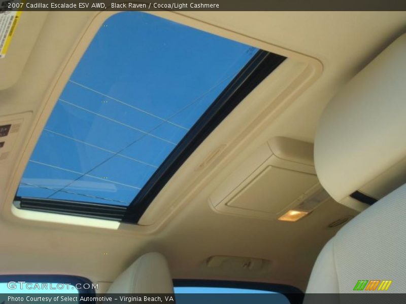 Black Raven / Cocoa/Light Cashmere 2007 Cadillac Escalade ESV AWD