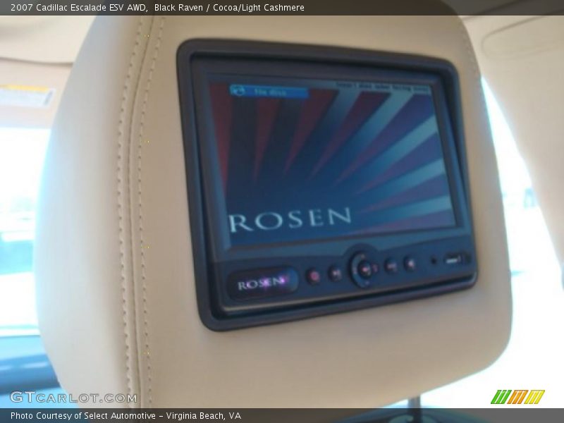 Black Raven / Cocoa/Light Cashmere 2007 Cadillac Escalade ESV AWD