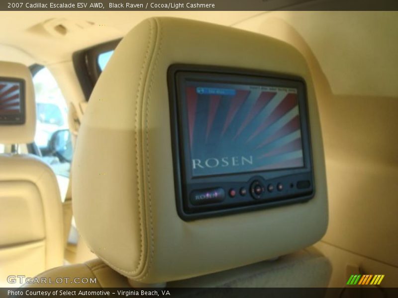 Black Raven / Cocoa/Light Cashmere 2007 Cadillac Escalade ESV AWD