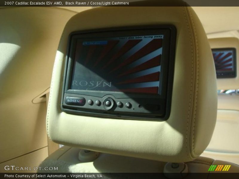Black Raven / Cocoa/Light Cashmere 2007 Cadillac Escalade ESV AWD
