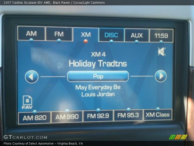 Black Raven / Cocoa/Light Cashmere 2007 Cadillac Escalade ESV AWD