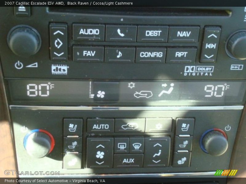 Black Raven / Cocoa/Light Cashmere 2007 Cadillac Escalade ESV AWD