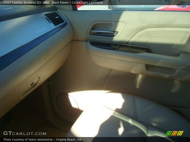 Black Raven / Cocoa/Light Cashmere 2007 Cadillac Escalade ESV AWD