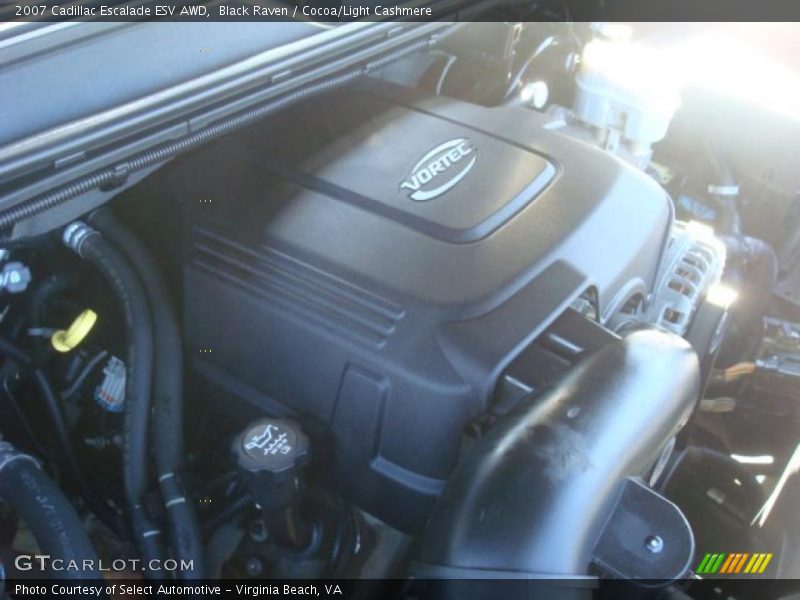 Black Raven / Cocoa/Light Cashmere 2007 Cadillac Escalade ESV AWD