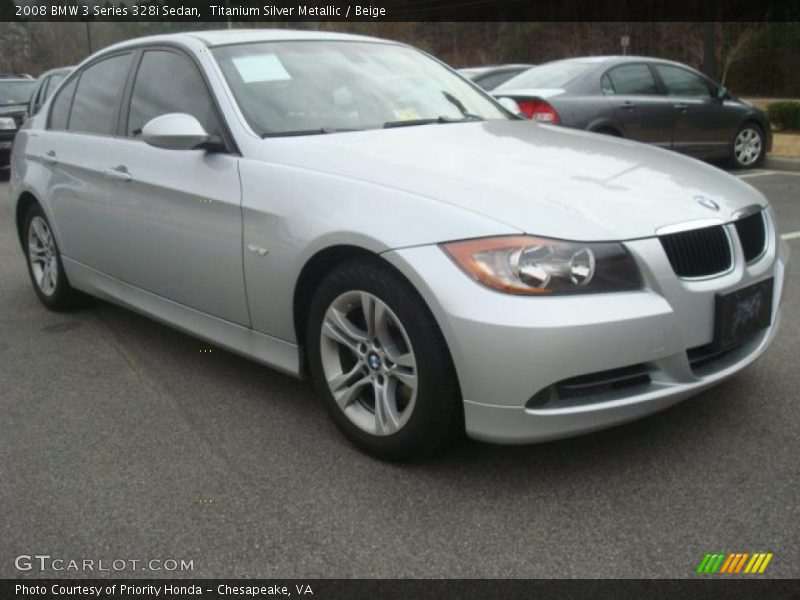 Titanium Silver Metallic / Beige 2008 BMW 3 Series 328i Sedan