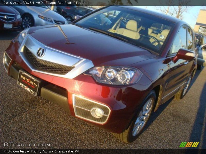 Basque Red Pearl / Taupe 2010 Acura RDX SH-AWD