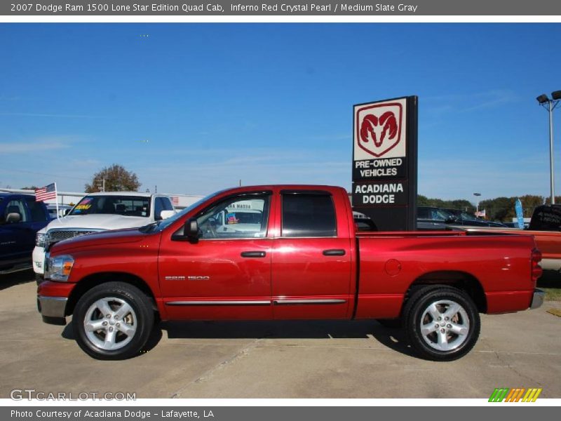 Inferno Red Crystal Pearl / Medium Slate Gray 2007 Dodge Ram 1500 Lone Star Edition Quad Cab
