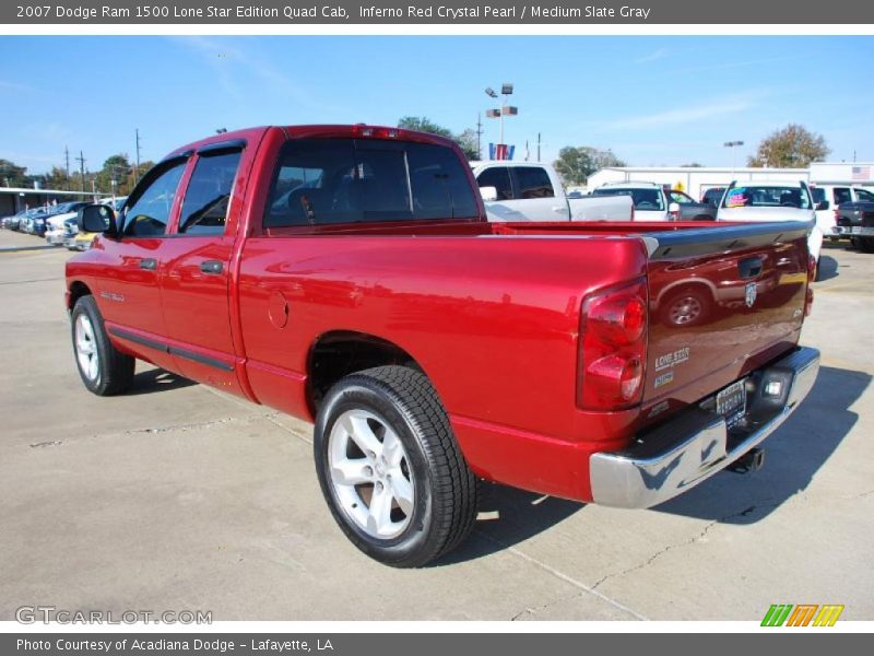 Inferno Red Crystal Pearl / Medium Slate Gray 2007 Dodge Ram 1500 Lone Star Edition Quad Cab