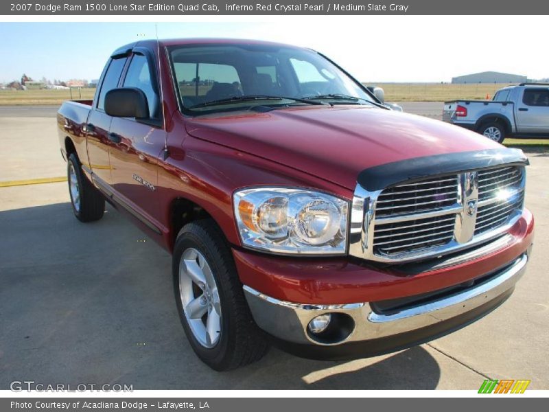 Inferno Red Crystal Pearl / Medium Slate Gray 2007 Dodge Ram 1500 Lone Star Edition Quad Cab