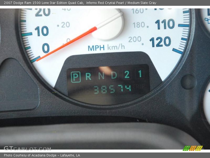 Inferno Red Crystal Pearl / Medium Slate Gray 2007 Dodge Ram 1500 Lone Star Edition Quad Cab
