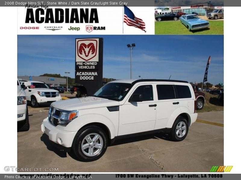Stone White / Dark Slate Gray/Light Slate Gray 2008 Dodge Nitro SLT
