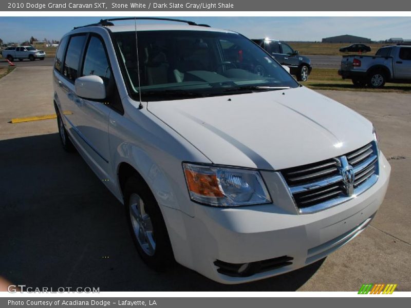 Stone White / Dark Slate Gray/Light Shale 2010 Dodge Grand Caravan SXT