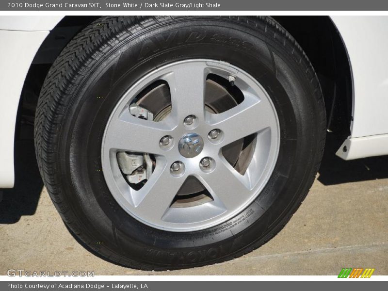Stone White / Dark Slate Gray/Light Shale 2010 Dodge Grand Caravan SXT