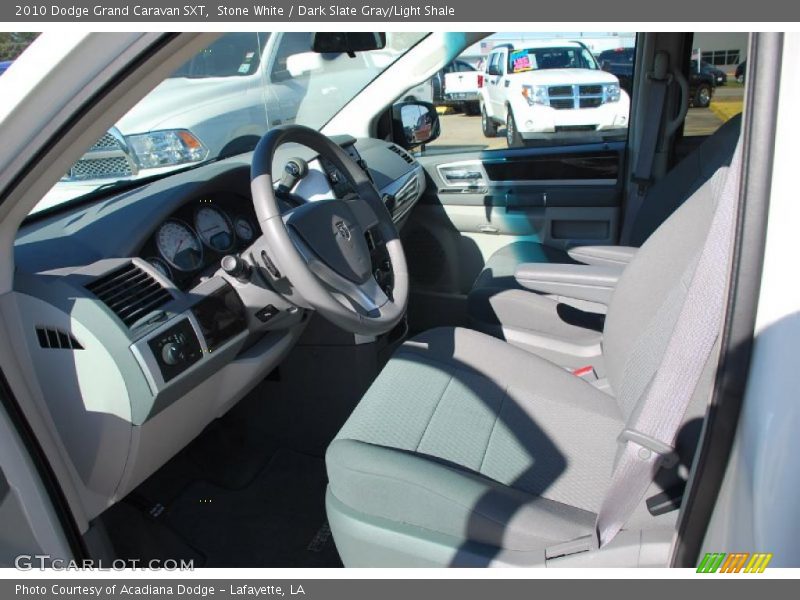 Stone White / Dark Slate Gray/Light Shale 2010 Dodge Grand Caravan SXT