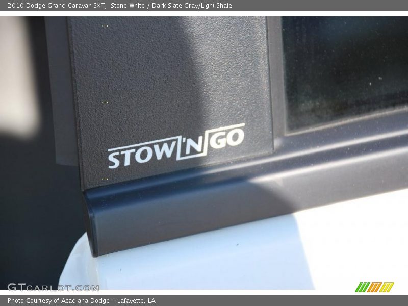 Stone White / Dark Slate Gray/Light Shale 2010 Dodge Grand Caravan SXT