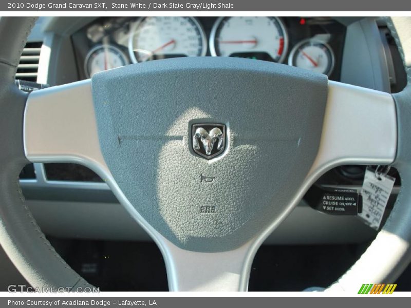 Stone White / Dark Slate Gray/Light Shale 2010 Dodge Grand Caravan SXT