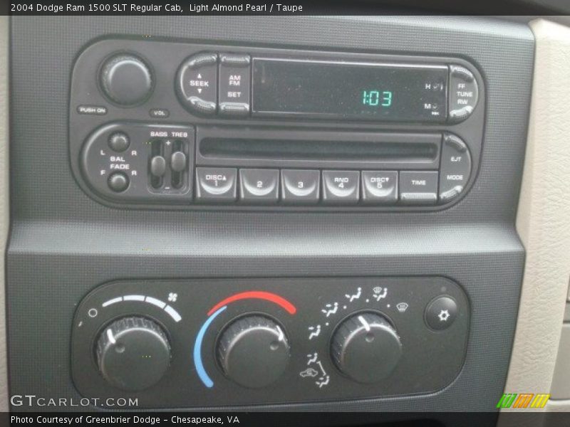 Controls of 2004 Ram 1500 SLT Regular Cab