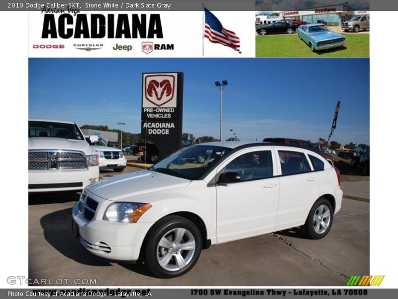 Stone White / Dark Slate Gray 2010 Dodge Caliber SXT