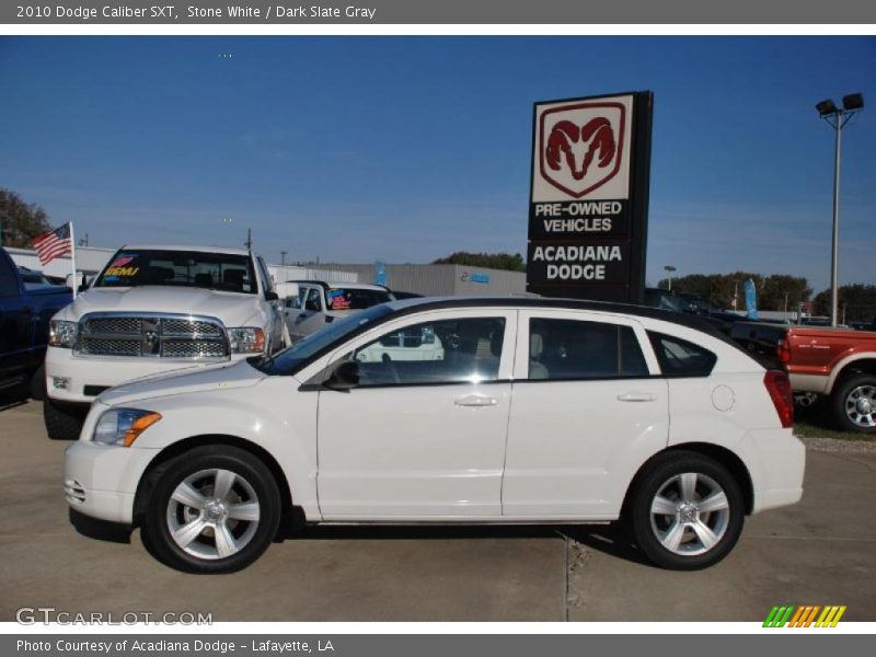 Stone White / Dark Slate Gray 2010 Dodge Caliber SXT