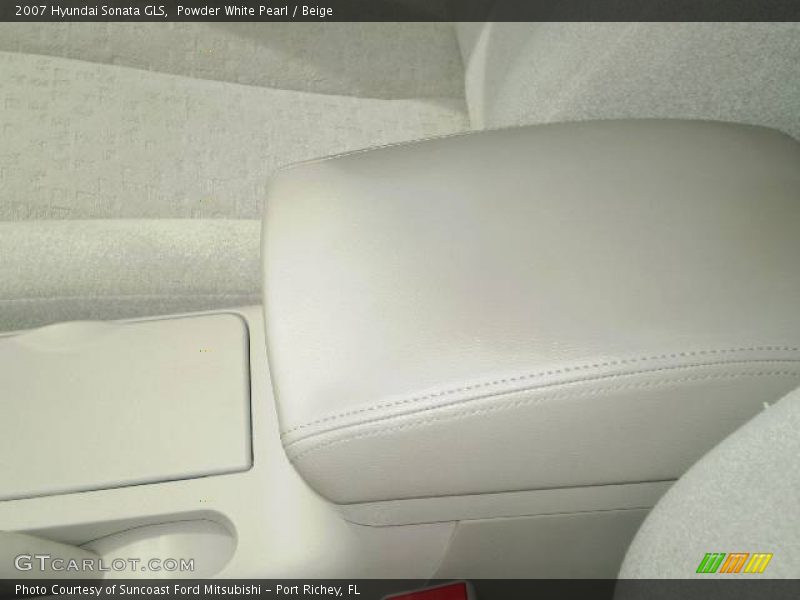 Powder White Pearl / Beige 2007 Hyundai Sonata GLS