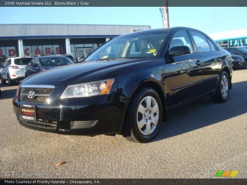 Ebony Black / Gray 2008 Hyundai Sonata GLS