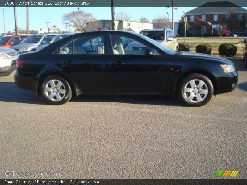 Ebony Black / Gray 2008 Hyundai Sonata GLS