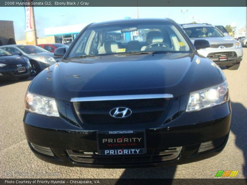 Ebony Black / Gray 2008 Hyundai Sonata GLS