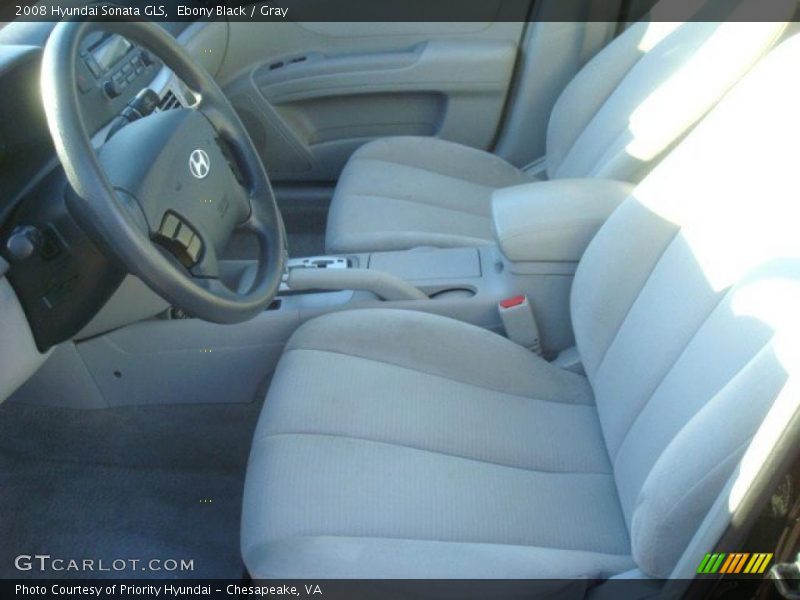 Ebony Black / Gray 2008 Hyundai Sonata GLS