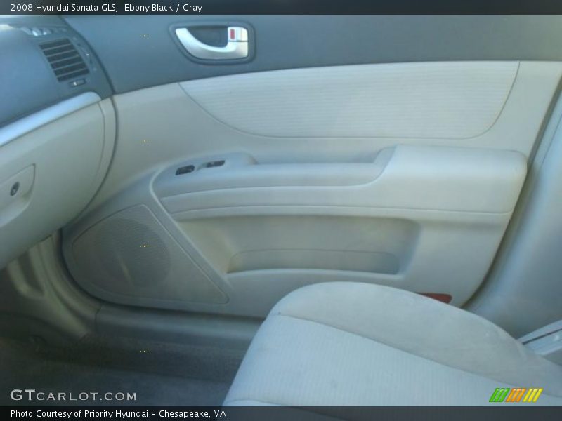 Ebony Black / Gray 2008 Hyundai Sonata GLS