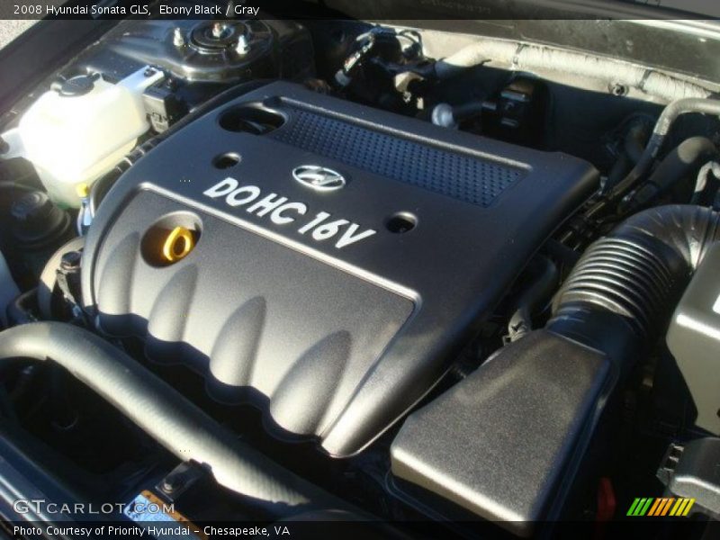 Ebony Black / Gray 2008 Hyundai Sonata GLS