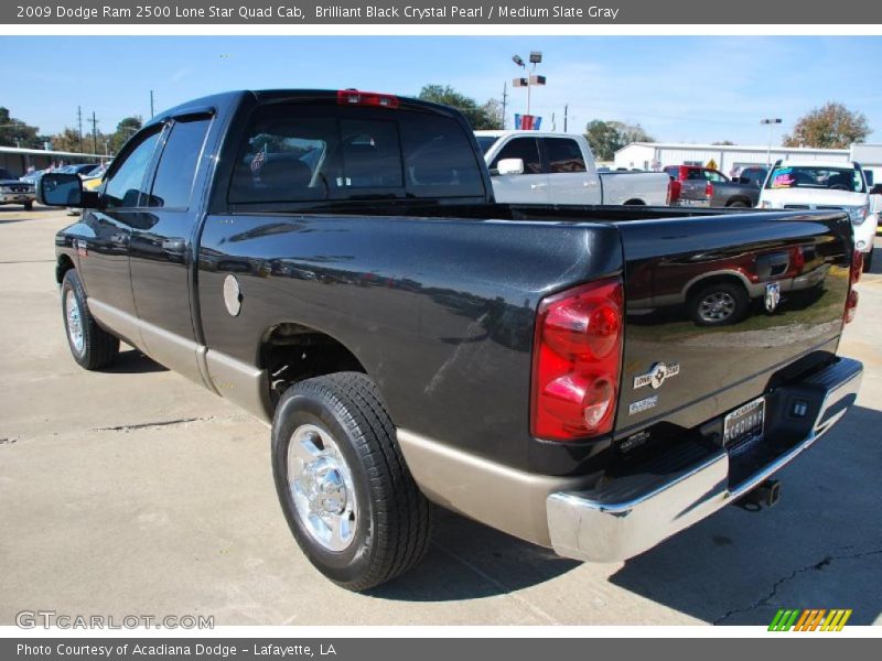Brilliant Black Crystal Pearl / Medium Slate Gray 2009 Dodge Ram 2500 Lone Star Quad Cab