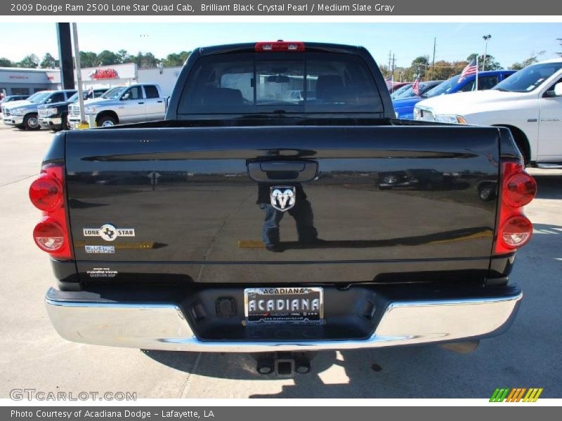 Brilliant Black Crystal Pearl / Medium Slate Gray 2009 Dodge Ram 2500 Lone Star Quad Cab