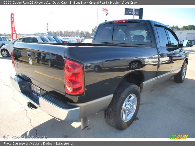 Brilliant Black Crystal Pearl / Medium Slate Gray 2009 Dodge Ram 2500 Lone Star Quad Cab