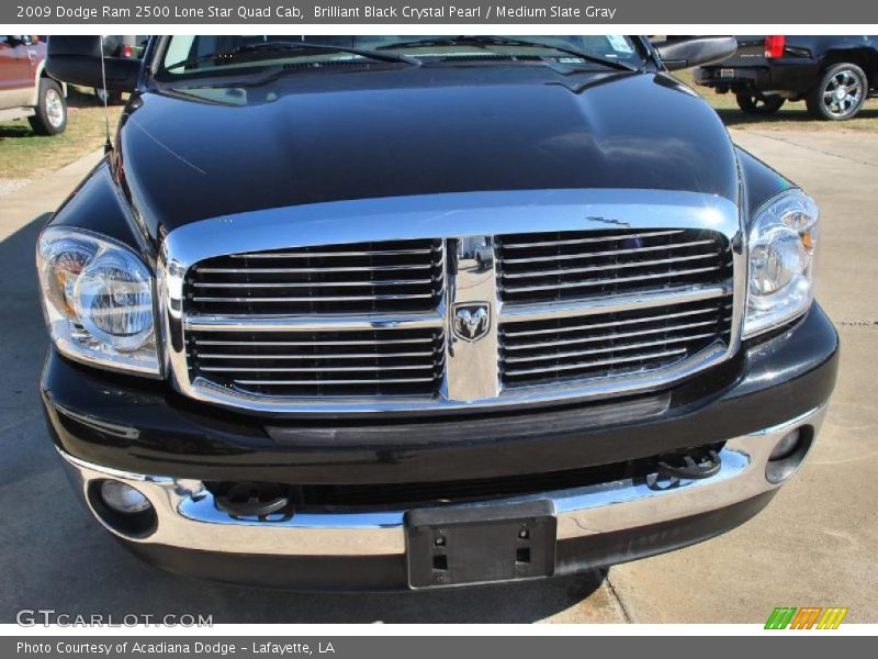 Brilliant Black Crystal Pearl / Medium Slate Gray 2009 Dodge Ram 2500 Lone Star Quad Cab