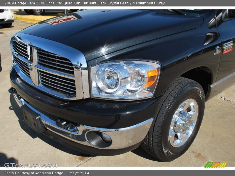 Brilliant Black Crystal Pearl / Medium Slate Gray 2009 Dodge Ram 2500 Lone Star Quad Cab