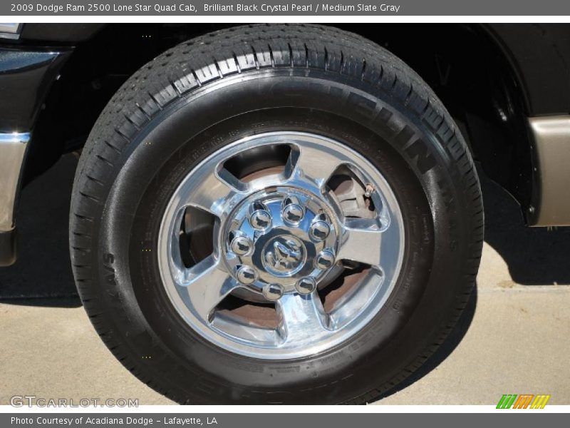 Brilliant Black Crystal Pearl / Medium Slate Gray 2009 Dodge Ram 2500 Lone Star Quad Cab