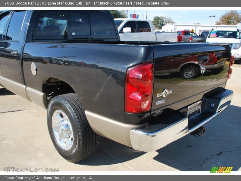 Brilliant Black Crystal Pearl / Medium Slate Gray 2009 Dodge Ram 2500 Lone Star Quad Cab