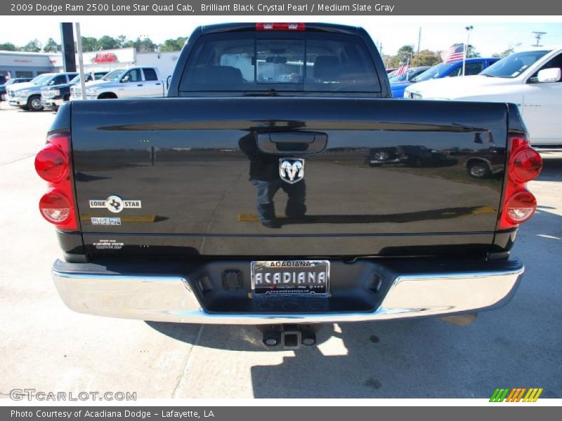 Brilliant Black Crystal Pearl / Medium Slate Gray 2009 Dodge Ram 2500 Lone Star Quad Cab