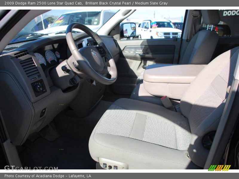Brilliant Black Crystal Pearl / Medium Slate Gray 2009 Dodge Ram 2500 Lone Star Quad Cab