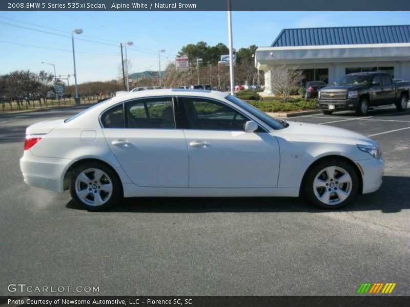 Alpine White / Natural Brown 2008 BMW 5 Series 535xi Sedan
