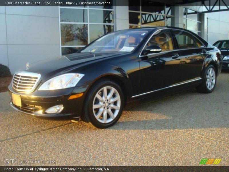 Black / Cashmere/Savanna 2008 Mercedes-Benz S 550 Sedan